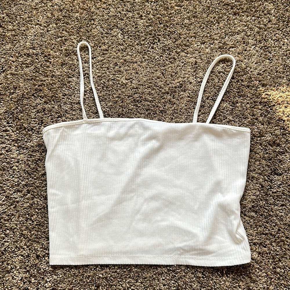 ribbed white pacsun crop top